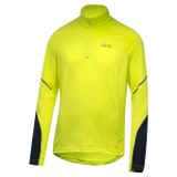 GORE M Mid Long Sleeve Zip Shirt neon yellow/black L