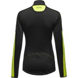 GORE M Wmn Thermo LS Zip Shirt black/neon yellow 34