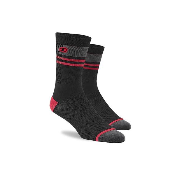 CRANKBROTHERS Icon MTB Sock-black/red/grey S/M