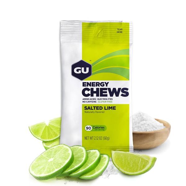 GU Energy Chews 60 g Salted Lime 1 Vrecúško (balenie 12ks)